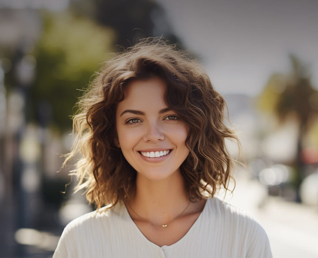 Model Smiling