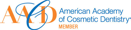 Logo for the American Academy of Cosmetic Dentistry.